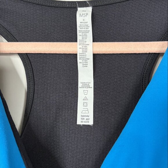 2/$30 MSP by Miraclesuit Blue Racerback Tank Interior Bra and Core Control #9896 - Picture 6 of 7